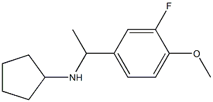 N-[1-(3-fluoro-4-methoxyphenyl)ethyl]cyclopentanamine Structure