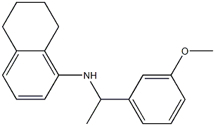 N-[1-(3-methoxyphenyl)ethyl]-5,6,7,8-tetrahydronaphthalen-1-amine 结构式