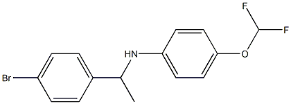 N-[1-(4-bromophenyl)ethyl]-4-(difluoromethoxy)aniline,,结构式