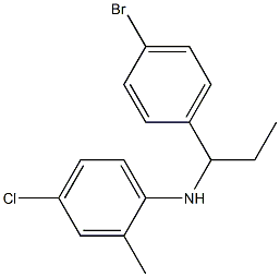 N-[1-(4-bromophenyl)propyl]-4-chloro-2-methylaniline Structure