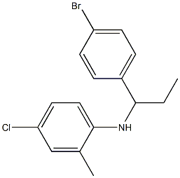 N-[1-(4-bromophenyl)propyl]-4-chloro-2-methylaniline 化学構造式