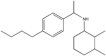 N-[1-(4-butylphenyl)ethyl]-2,3-dimethylcyclohexan-1-amine 化学構造式