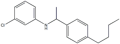 N-[1-(4-butylphenyl)ethyl]-3-chloroaniline 结构式