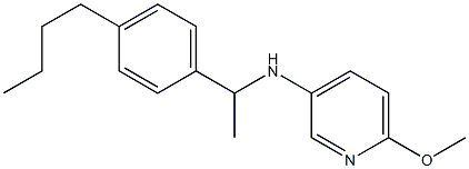 N-[1-(4-butylphenyl)ethyl]-6-methoxypyridin-3-amine,,结构式
