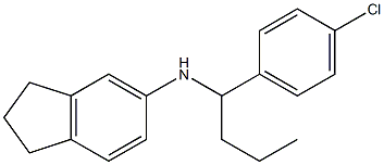 N-[1-(4-chlorophenyl)butyl]-2,3-dihydro-1H-inden-5-amine Structure
