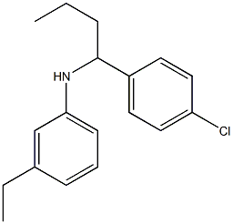 N-[1-(4-chlorophenyl)butyl]-3-ethylaniline,,结构式