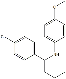 N-[1-(4-chlorophenyl)butyl]-4-methoxyaniline Structure