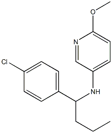 N-[1-(4-chlorophenyl)butyl]-6-methoxypyridin-3-amine Struktur