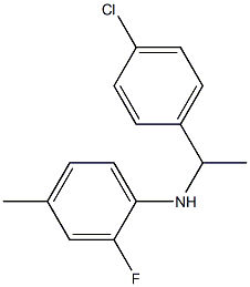 N-[1-(4-chlorophenyl)ethyl]-2-fluoro-4-methylaniline 结构式