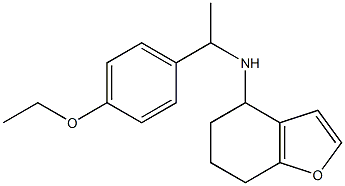 N-[1-(4-ethoxyphenyl)ethyl]-4,5,6,7-tetrahydro-1-benzofuran-4-amine 结构式