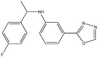 N-[1-(4-fluorophenyl)ethyl]-3-(1,3,4-oxadiazol-2-yl)aniline Structure