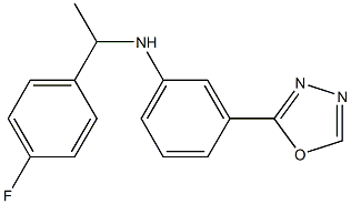 N-[1-(4-fluorophenyl)ethyl]-3-(1,3,4-oxadiazol-2-yl)aniline 化学構造式