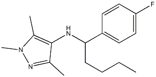 N-[1-(4-fluorophenyl)pentyl]-1,3,5-trimethyl-1H-pyrazol-4-amine Struktur