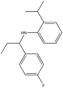 N-[1-(4-fluorophenyl)propyl]-2-(propan-2-yl)aniline Structure