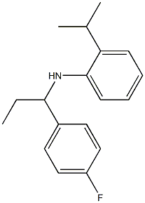 N-[1-(4-fluorophenyl)propyl]-2-(propan-2-yl)aniline 结构式