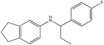 N-[1-(4-fluorophenyl)propyl]-2,3-dihydro-1H-inden-5-amine Structure