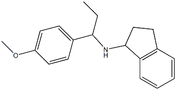 N-[1-(4-methoxyphenyl)propyl]-2,3-dihydro-1H-inden-1-amine,,结构式