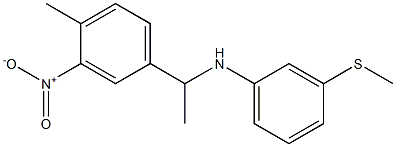  N-[1-(4-methyl-3-nitrophenyl)ethyl]-3-(methylsulfanyl)aniline