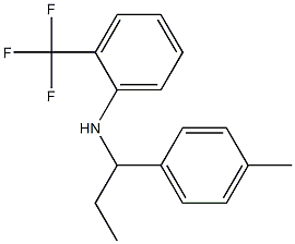 N-[1-(4-methylphenyl)propyl]-2-(trifluoromethyl)aniline,,结构式