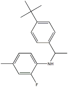 N-[1-(4-tert-butylphenyl)ethyl]-2-fluoro-4-methylaniline Struktur