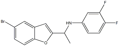  N-[1-(5-bromo-1-benzofuran-2-yl)ethyl]-3,4-difluoroaniline