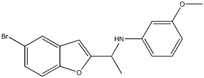 N-[1-(5-bromo-1-benzofuran-2-yl)ethyl]-3-methoxyaniline 化学構造式
