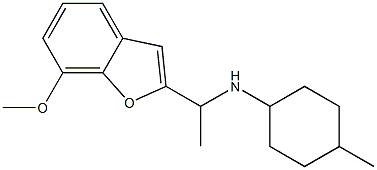 N-[1-(7-methoxy-1-benzofuran-2-yl)ethyl]-4-methylcyclohexan-1-amine Struktur
