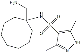 N-[1-(aminomethyl)cyclooctyl]-3,5-dimethyl-1H-pyrazole-4-sulfonamide Structure