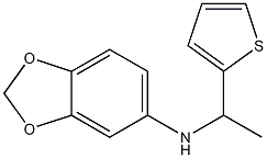 N-[1-(thiophen-2-yl)ethyl]-2H-1,3-benzodioxol-5-amine,,结构式