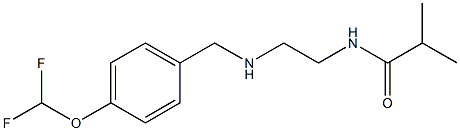 N-[2-({[4-(difluoromethoxy)phenyl]methyl}amino)ethyl]-2-methylpropanamide 化学構造式