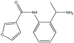 N-[2-(1-aminoethyl)phenyl]-3-furamide 化学構造式