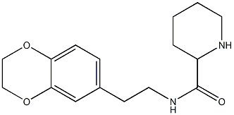 N-[2-(2,3-dihydro-1,4-benzodioxin-6-yl)ethyl]piperidine-2-carboxamide 结构式