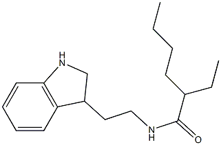 N-[2-(2,3-dihydro-1H-indol-3-yl)ethyl]-2-ethylhexanamide Struktur