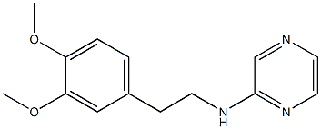 N-[2-(3,4-dimethoxyphenyl)ethyl]pyrazin-2-amine 化学構造式