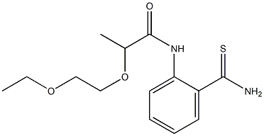 N-[2-(aminocarbonothioyl)phenyl]-2-(2-ethoxyethoxy)propanamide Structure