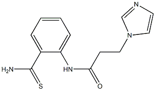 N-[2-(aminocarbonothioyl)phenyl]-3-(1H-imidazol-1-yl)propanamide,,结构式