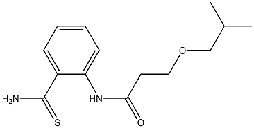 N-[2-(aminocarbonothioyl)phenyl]-3-isobutoxypropanamide 化学構造式