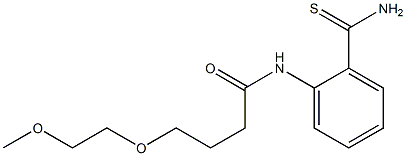 N-[2-(aminocarbonothioyl)phenyl]-4-(2-methoxyethoxy)butanamide Struktur