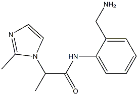 N-[2-(aminomethyl)phenyl]-2-(2-methyl-1H-imidazol-1-yl)propanamide 化学構造式