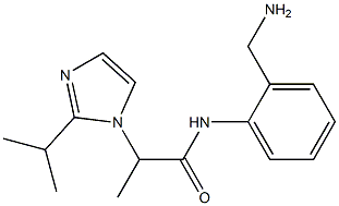 N-[2-(aminomethyl)phenyl]-2-[2-(propan-2-yl)-1H-imidazol-1-yl]propanamide Struktur