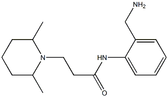 N-[2-(aminomethyl)phenyl]-3-(2,6-dimethylpiperidin-1-yl)propanamide Struktur