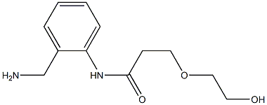 N-[2-(aminomethyl)phenyl]-3-(2-hydroxyethoxy)propanamide 化学構造式