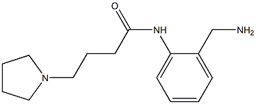 N-[2-(aminomethyl)phenyl]-4-pyrrolidin-1-ylbutanamide 结构式