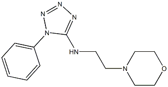 N-[2-(morpholin-4-yl)ethyl]-1-phenyl-1H-1,2,3,4-tetrazol-5-amine 结构式