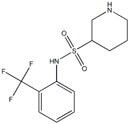 N-[2-(trifluoromethyl)phenyl]piperidine-3-sulfonamide,,结构式