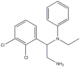 N-[2-amino-1-(2,3-dichlorophenyl)ethyl]-N-ethylaniline Structure