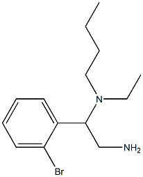 N-[2-amino-1-(2-bromophenyl)ethyl]-N-butyl-N-ethylamine 化学構造式