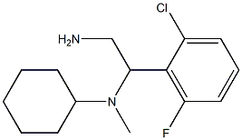 N-[2-amino-1-(2-chloro-6-fluorophenyl)ethyl]-N-methylcyclohexanamine 结构式