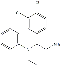 N-[2-amino-1-(3,4-dichlorophenyl)ethyl]-N-ethyl-2-methylaniline Structure