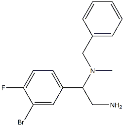 N-[2-amino-1-(3-bromo-4-fluorophenyl)ethyl]-N-benzyl-N-methylamine Structure